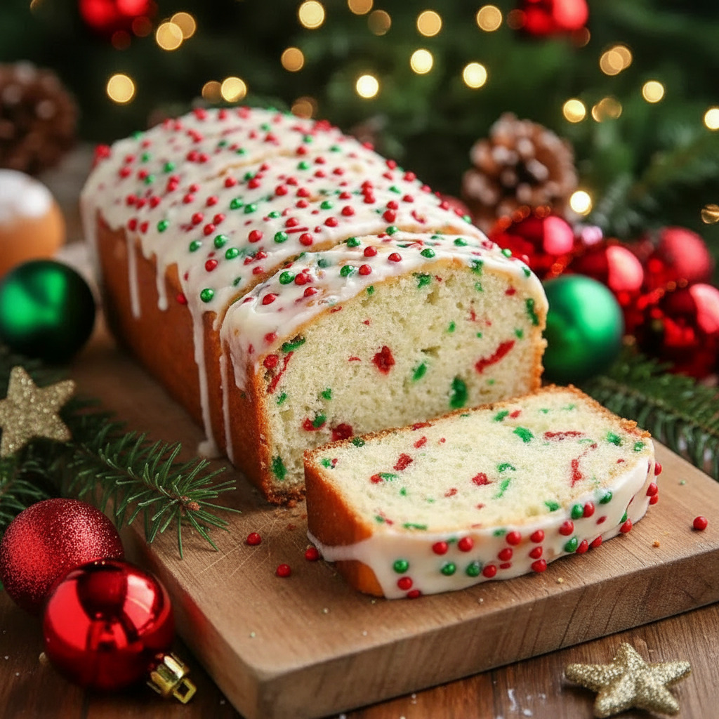 Cheerful Christmas Sprinkle Buttermilk Bread