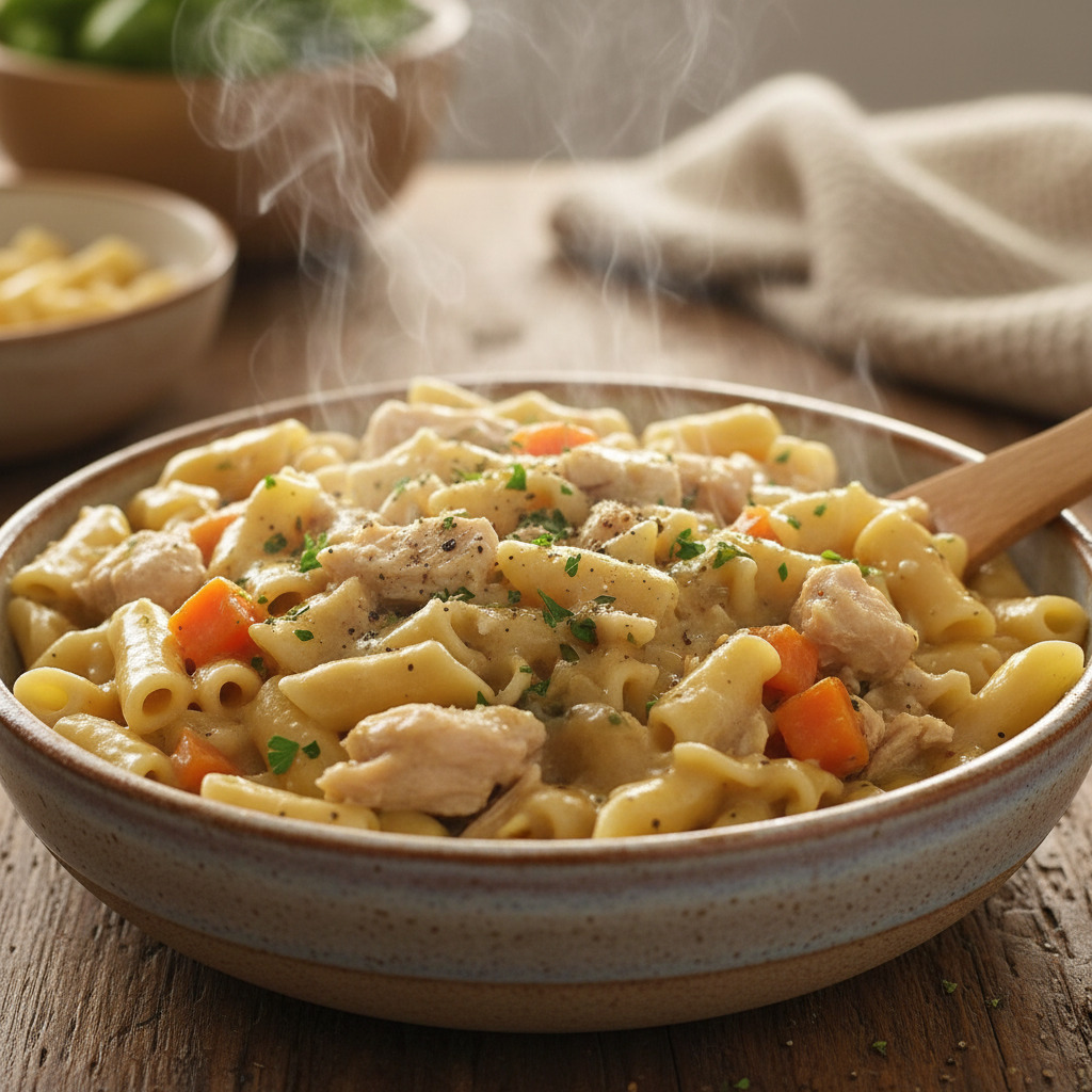 Hearty Creamy Chicken Pot Pie Pasta - PP424 Thumb Hearty Creamy Chicken Pot Pie Pasta