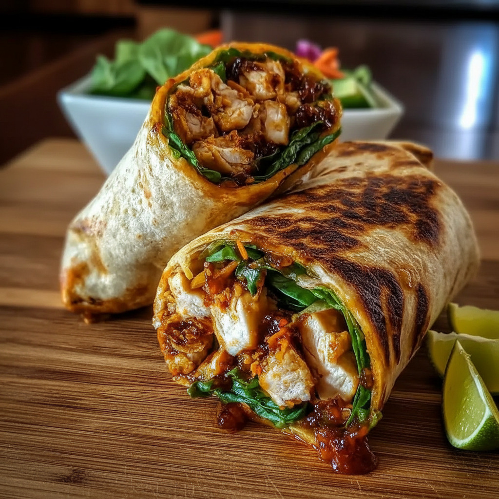 Tangy Sweet Chili Chicken Wraps