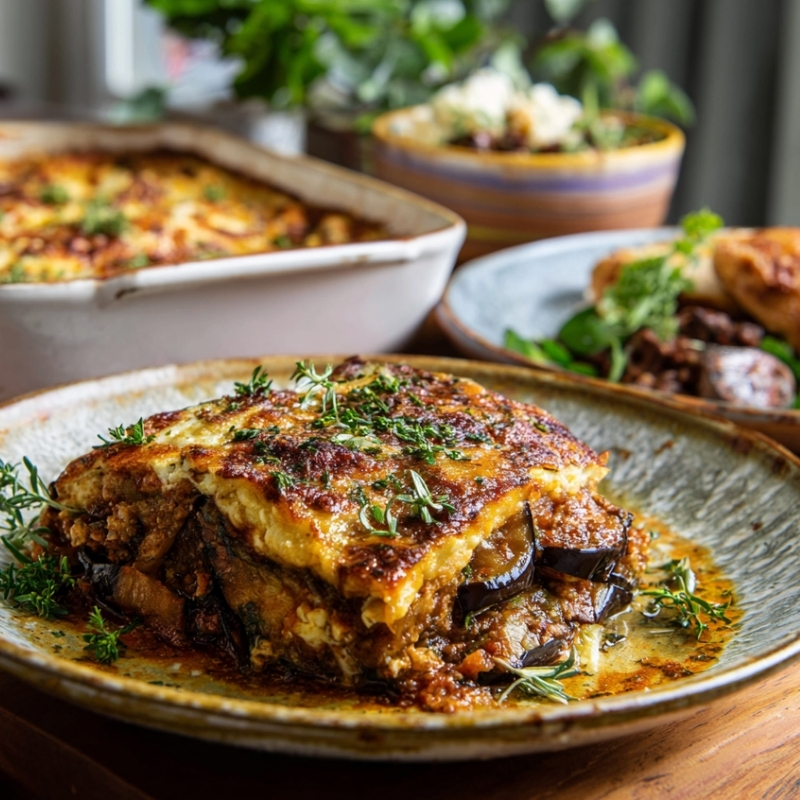 Homestyle Greek Eggplant Moussaka