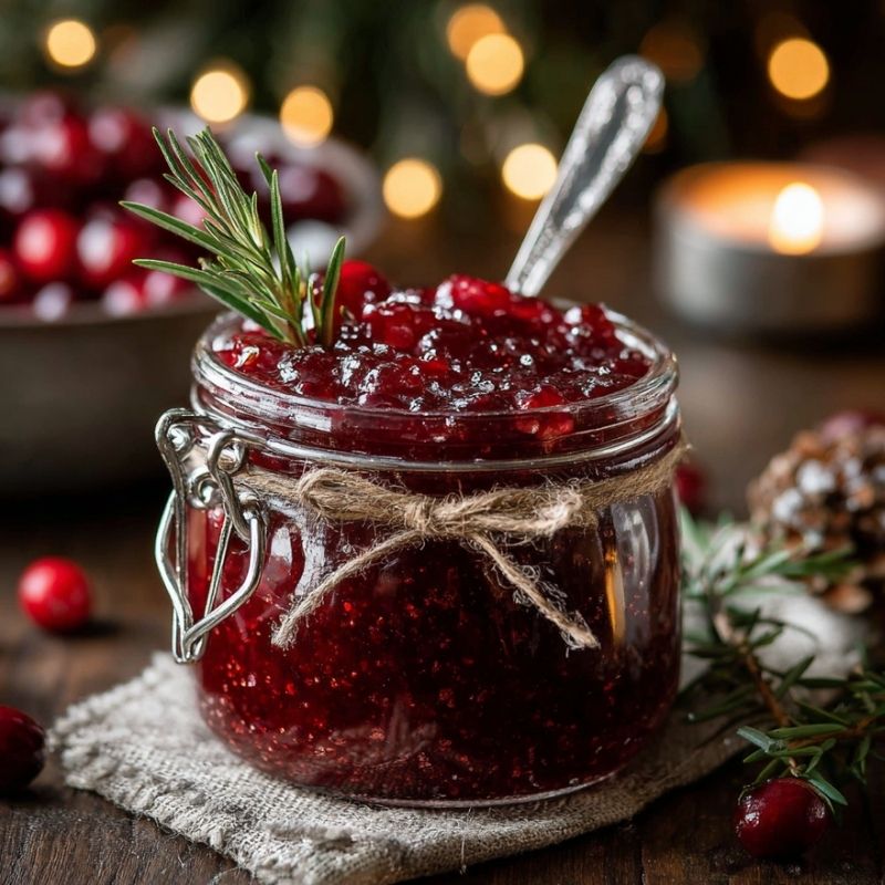 Homemade Christmas Cranberry Jam
