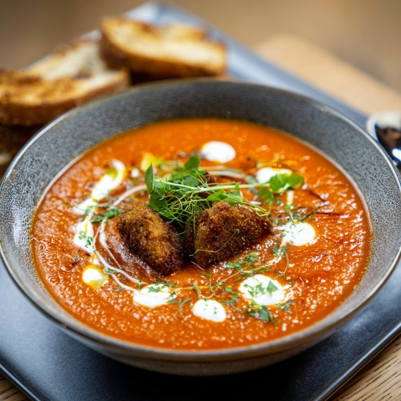 Hearty Gordon Ramsay’s Roasted Tomato Soup