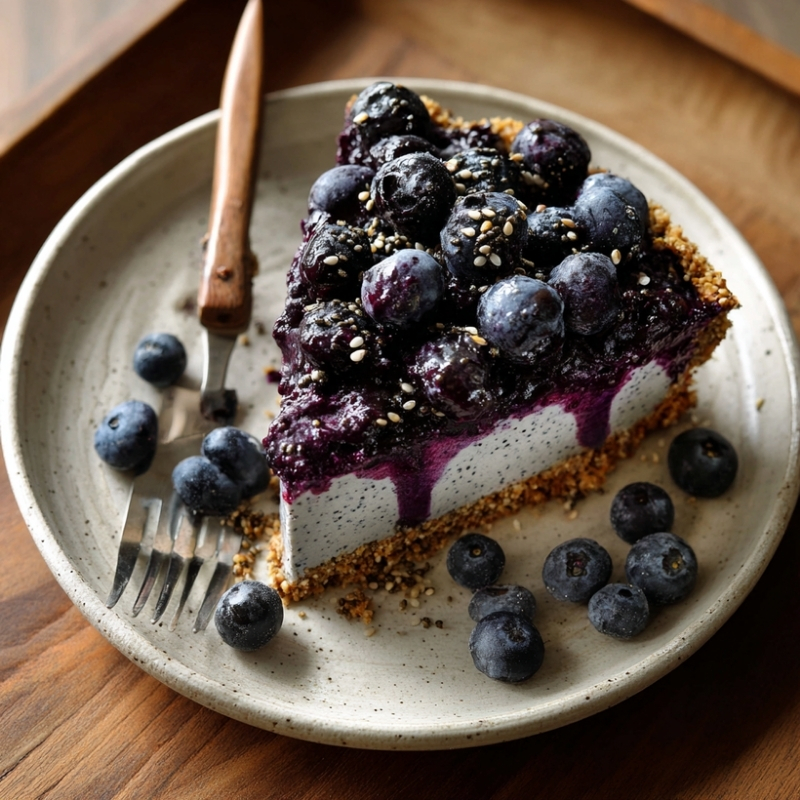No-Bake Blueberry Chia Seed Pie