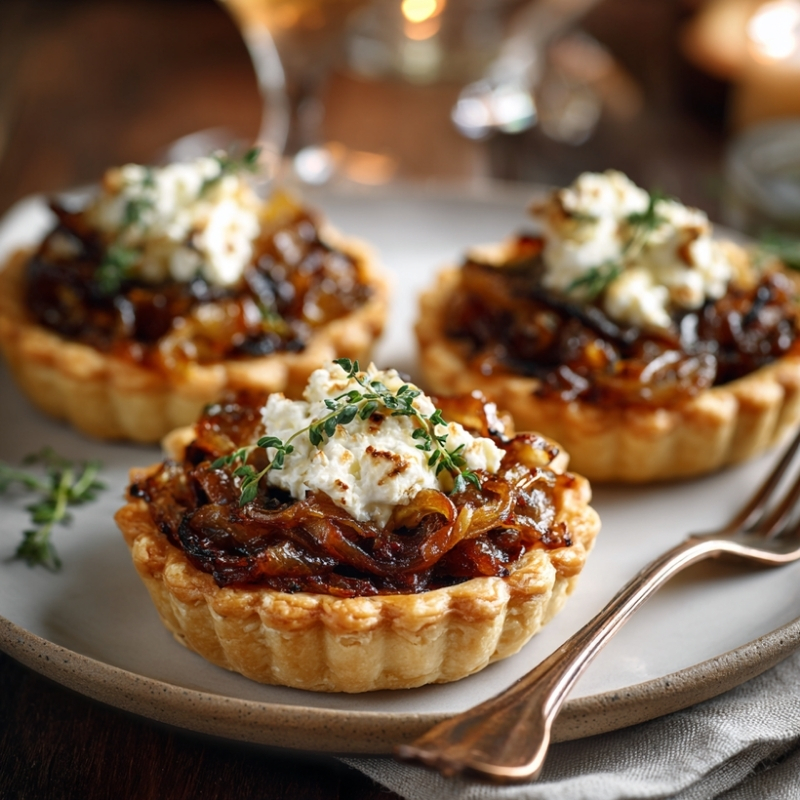 Caramelized Onion And Goat Cheese Tarts