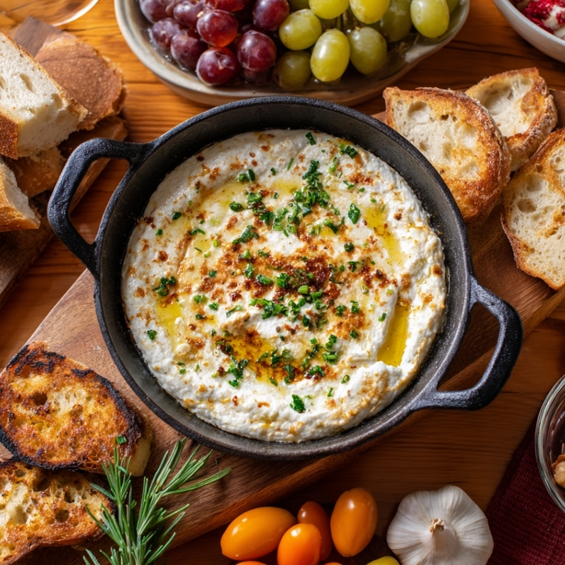 Roasted Garlic Goat Cheese Dip