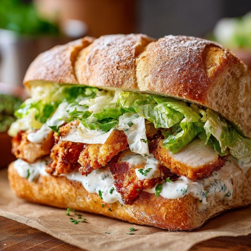 Crispy Chicken Caesar Sandwich