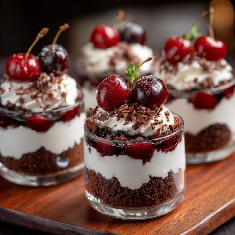 DLux Mini Dessert Cups – Black Forest Cake