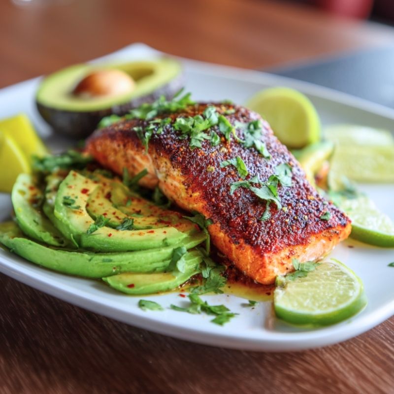 Zesty Cajun Salmon Avocado Lime