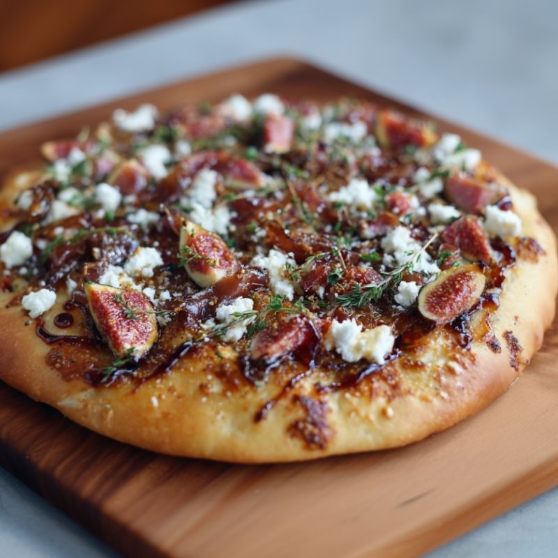 Quick Fig Jam Pizza With Goat Cheese And Prosciutto