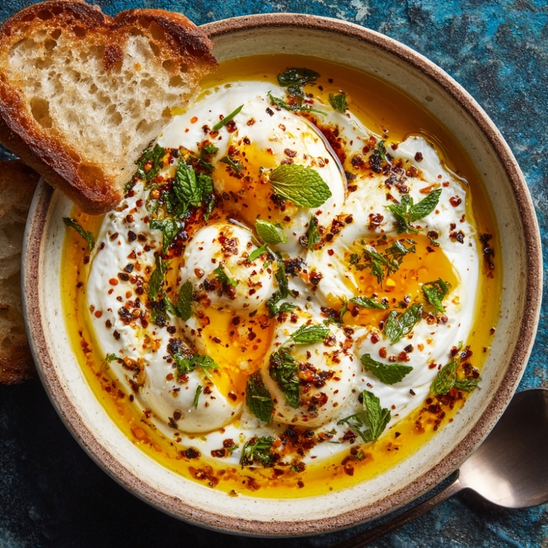 Silky Turkish Eggs (Cilbir) - PP575 Thumb Silky Turkish Eggs Cilbir