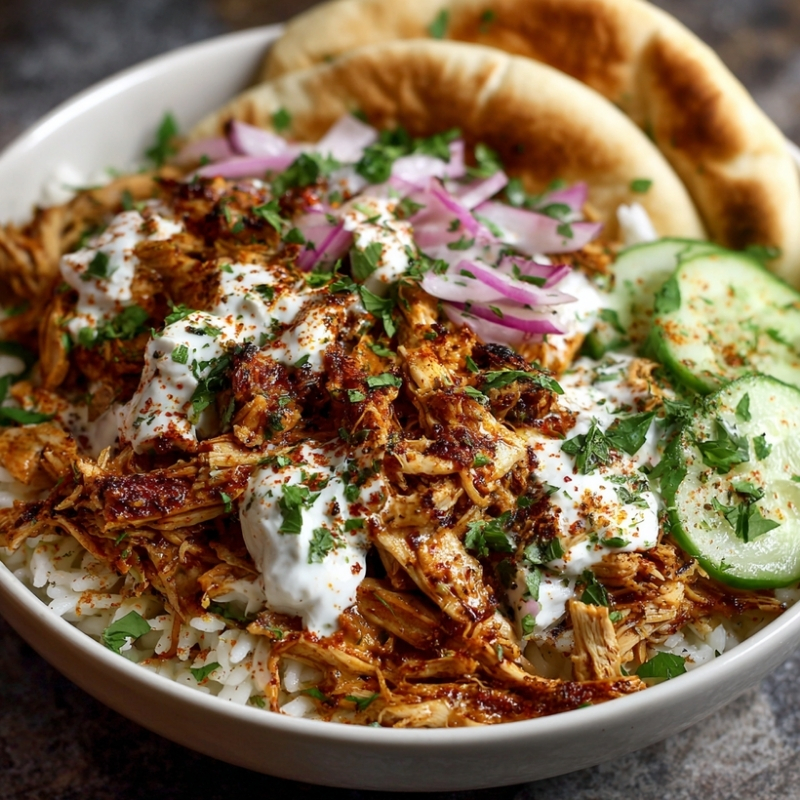 Tender Slow Cooker Chicken Shawarma - PP590 Thumb Tender Slow Cooker Chicken Shawarma