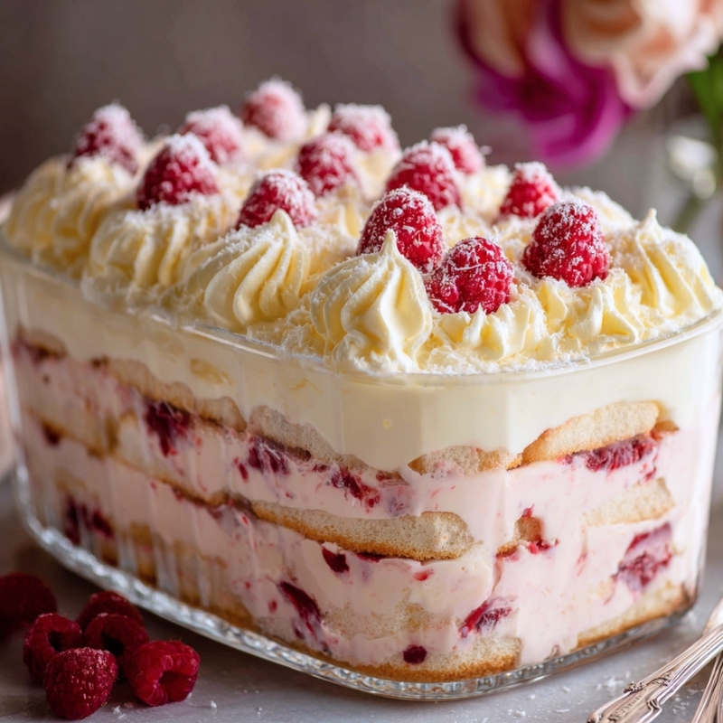Silky White Chocolate Raspberry Tiramisu - PP606 Thumb Silky White Chocolate Raspberry Tiramisu