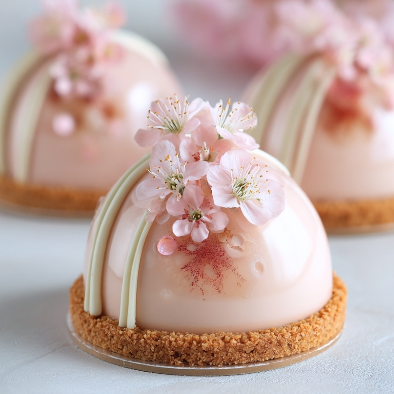 Cherry Blossom Mousse Domes - PP609 Thumb Cherry Blossom Mousse Domes