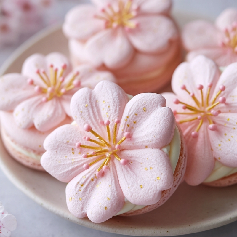 Cherry Blossom Macarons - PP611 Thumb Delicate Cherry Blossom Macarons